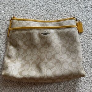 Coach Beige and Yellow Women's Bag